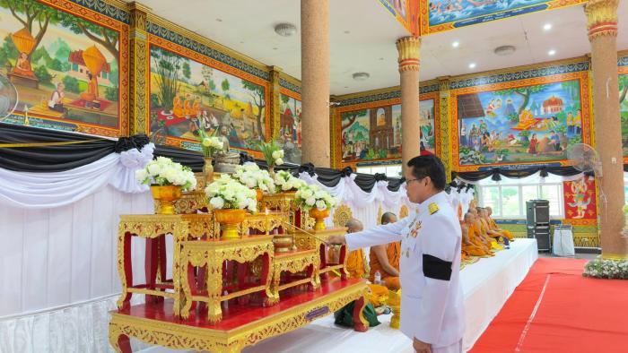 ร่วมพิธีบำเพ็ญกุศลในวาระครบ ๗ วัน (สัตตมวาร) เพื่อถวายเป็นพระราชกุศลแต่สมเด็จพระเจ้าลูกเธอ เจ้าฟ้าพัชรกิติยาภา นเรนทิราเทพยวดี กรมหลวงราชสาริณีสิริพัชร มหาวัชรราชธิดา 